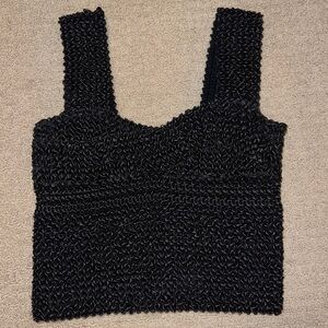 Black vintage popcorn top 90s